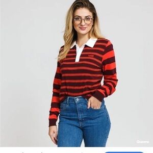 Vans Polo Stripe Block cropped top
